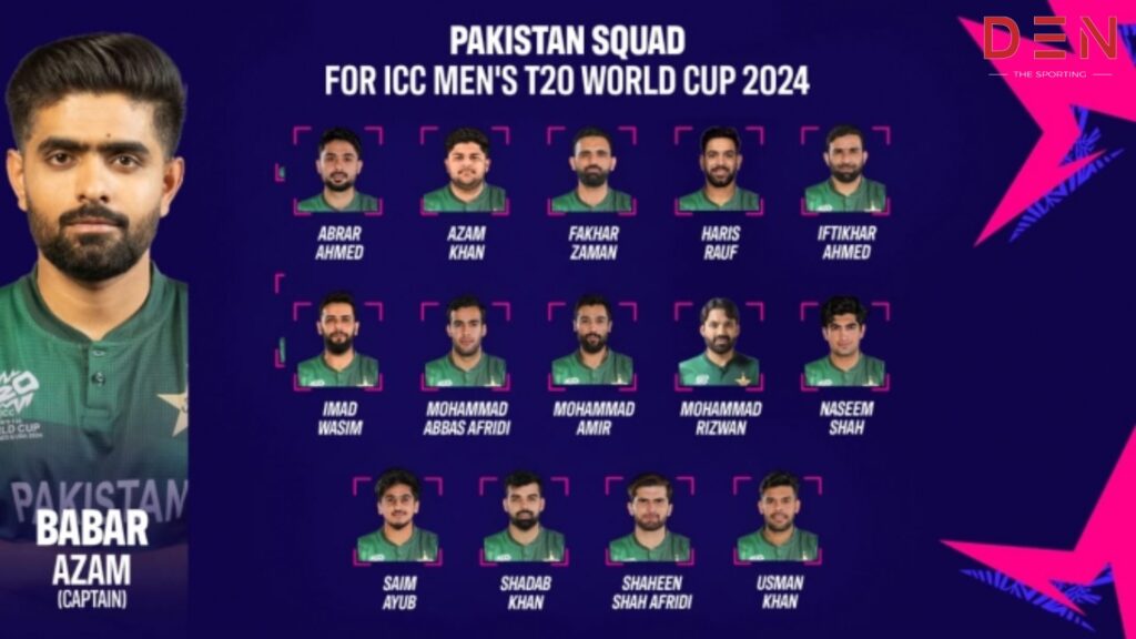 Pakistan ICC Men's T20 World Cup 2024 Squad